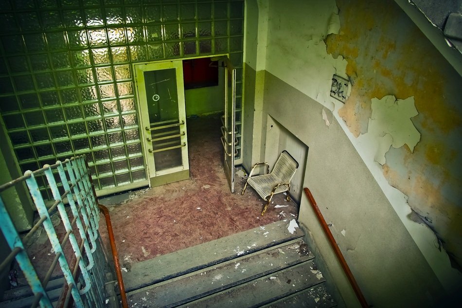 inside of abandoned old building