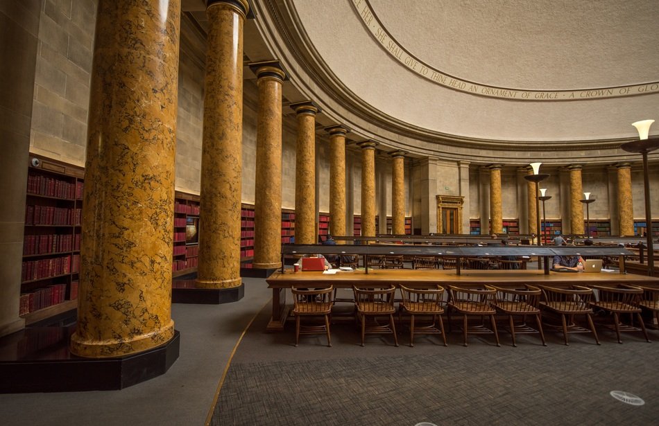 Interior of Library in Manchester