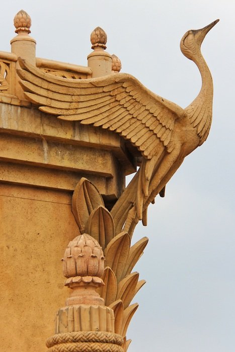 the figure of a bird on the facade