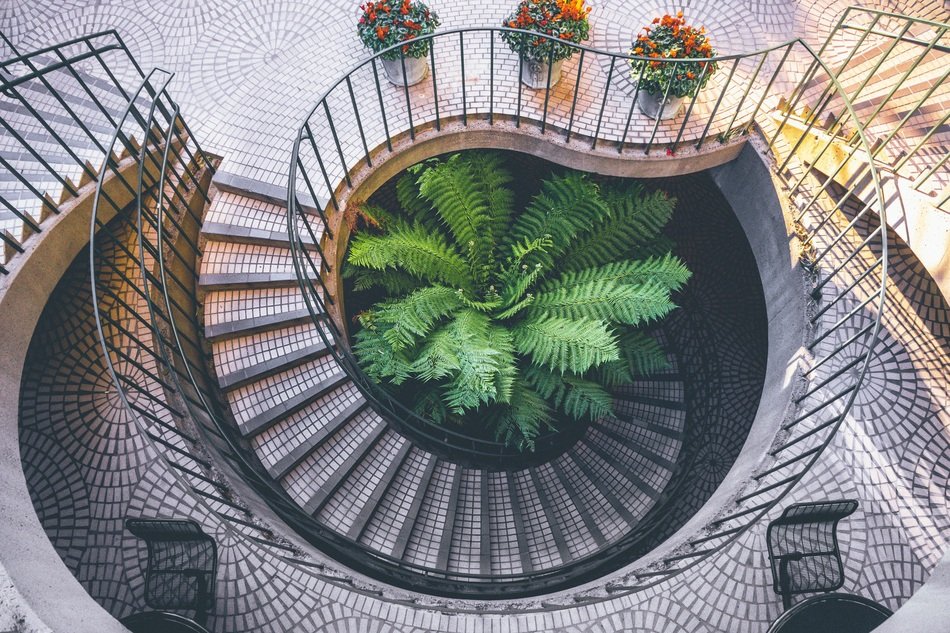 Beautiful spiral staircase