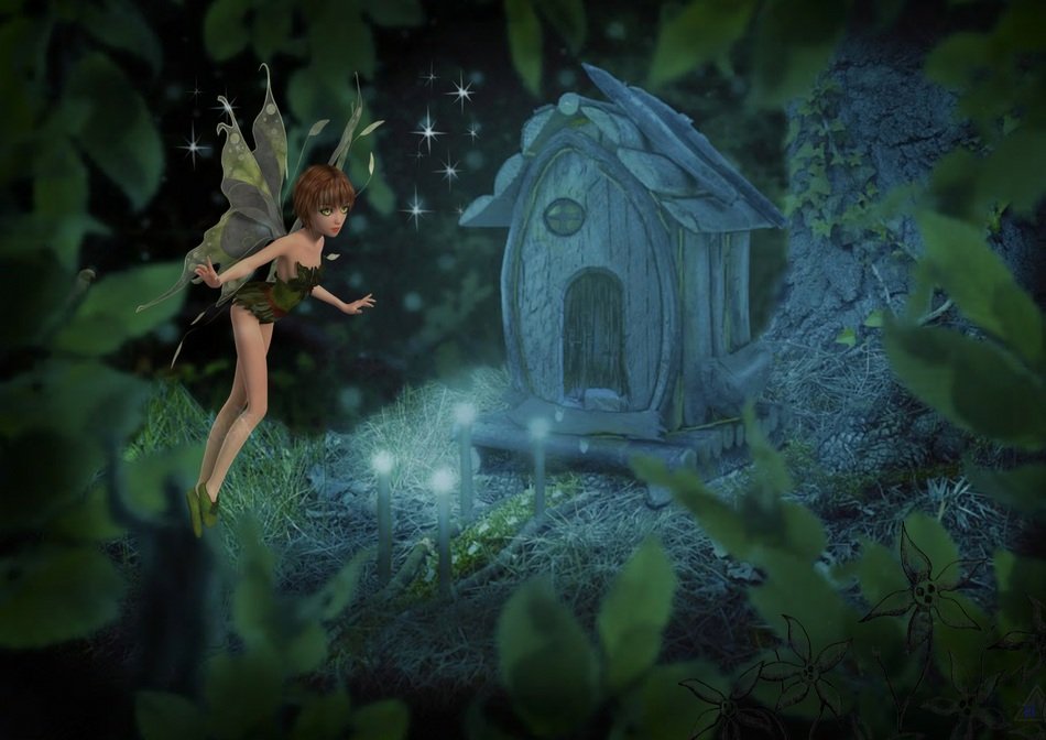 young Fairy in Fantasy Forest