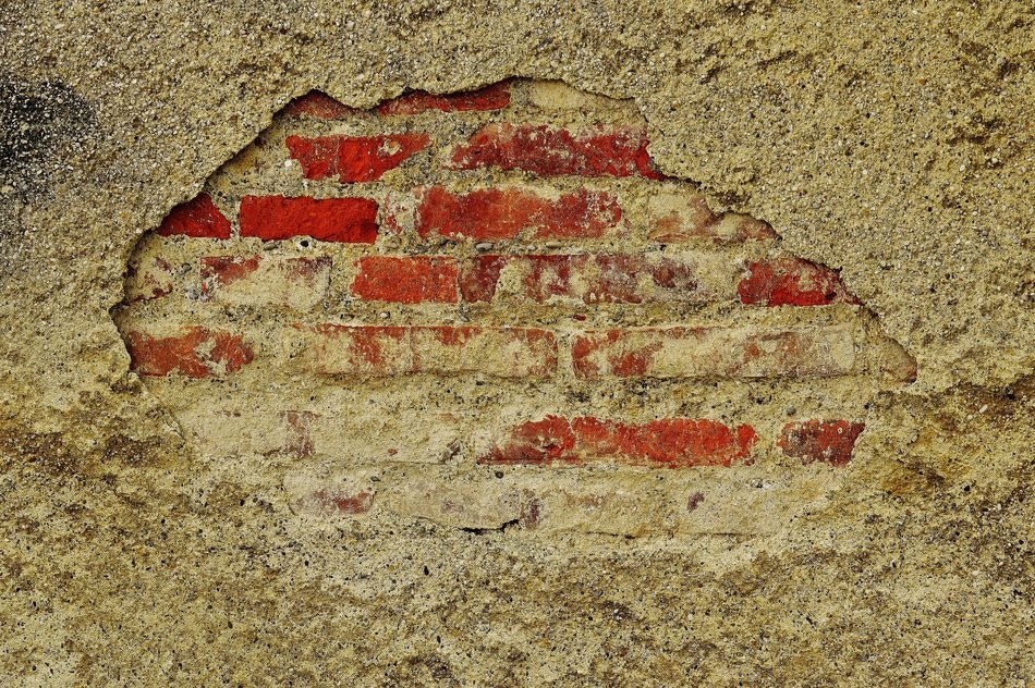 facade of a wall with brickwork