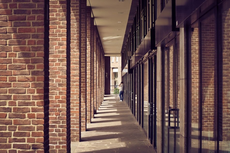 columnar brick passage