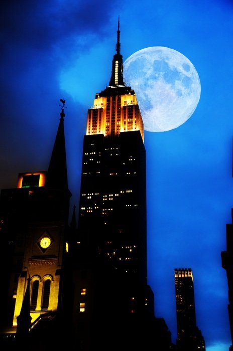 empire state building at night