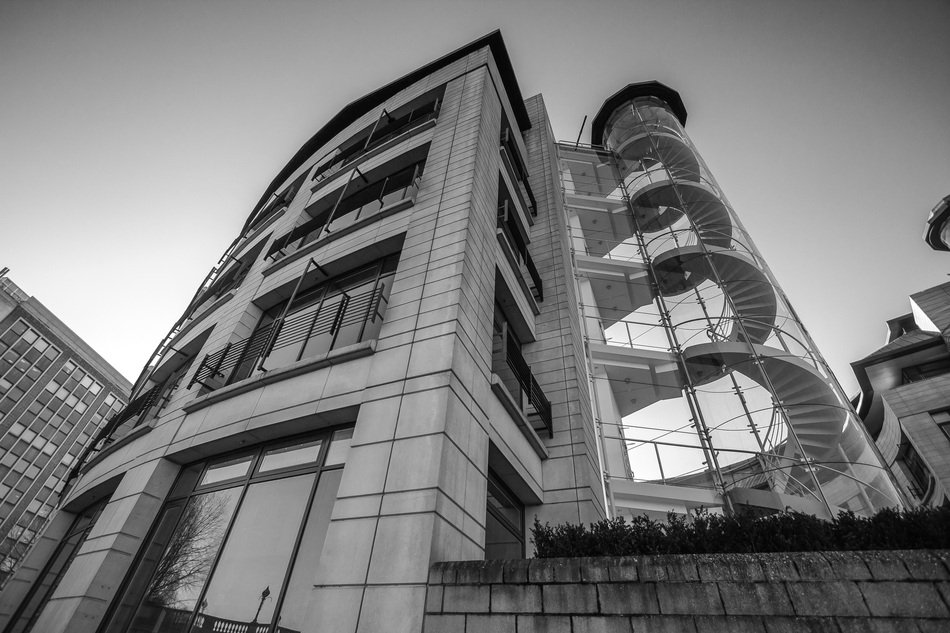 modern Building in England view