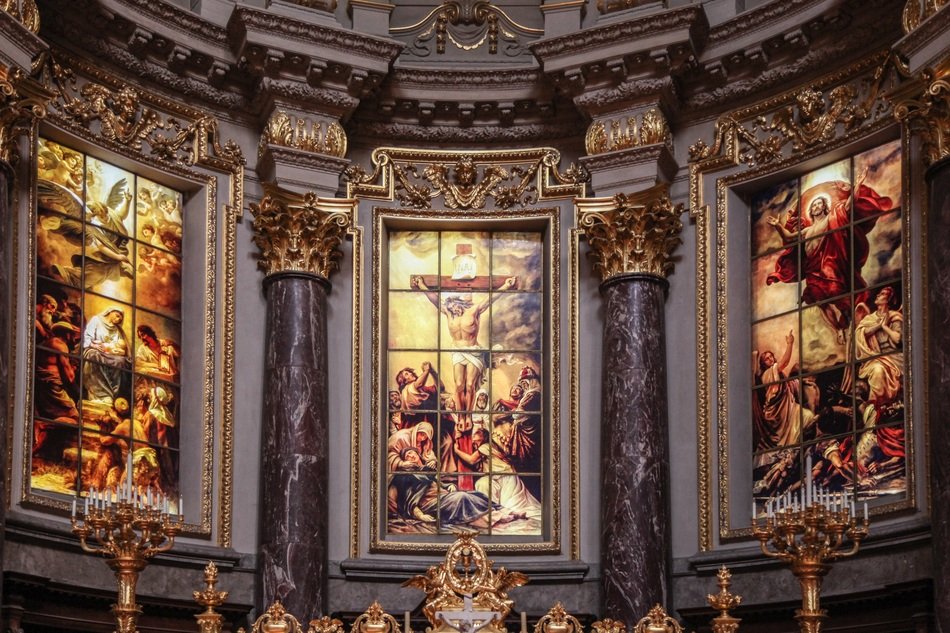 altar in church in berlin