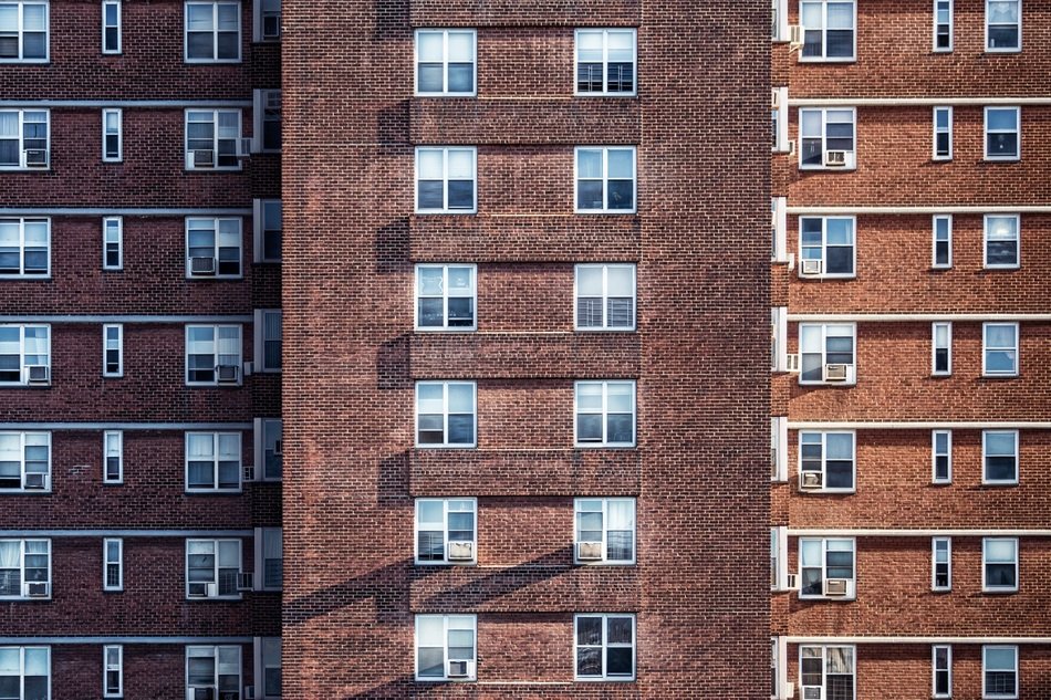 windows in a high-rise building