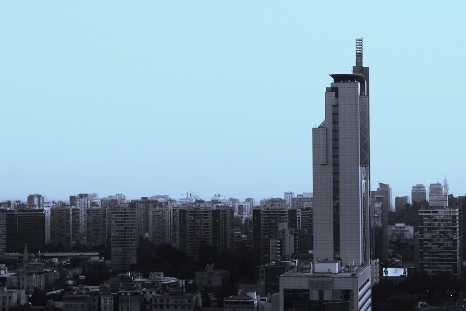 panoramic view of the tower among the residential area
