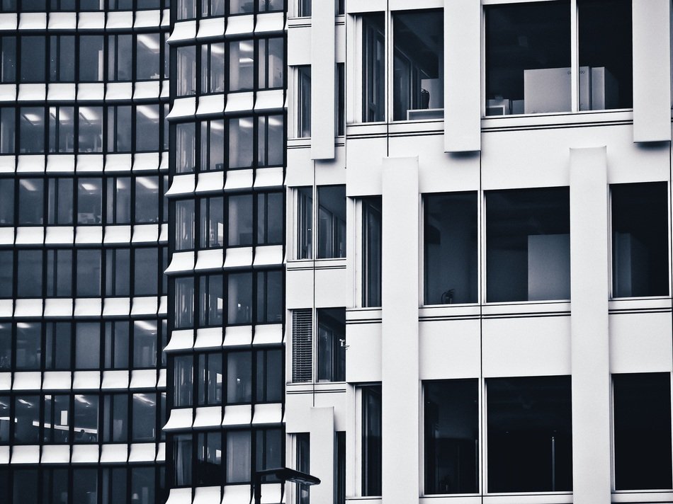 geometric pattern of facade, germany, düsseldorf