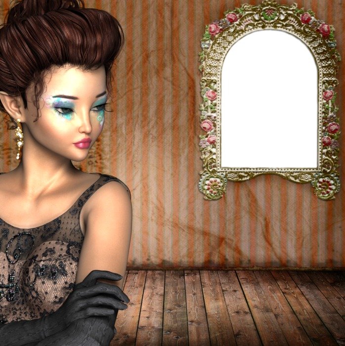 portrait of elegant princess indoors