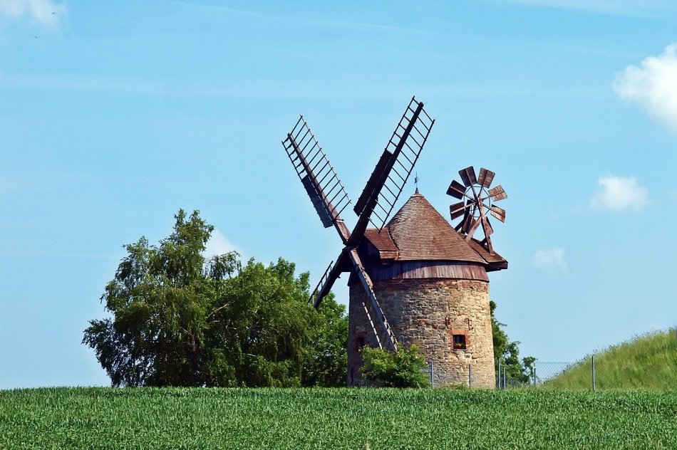 Tower Windmill in summer