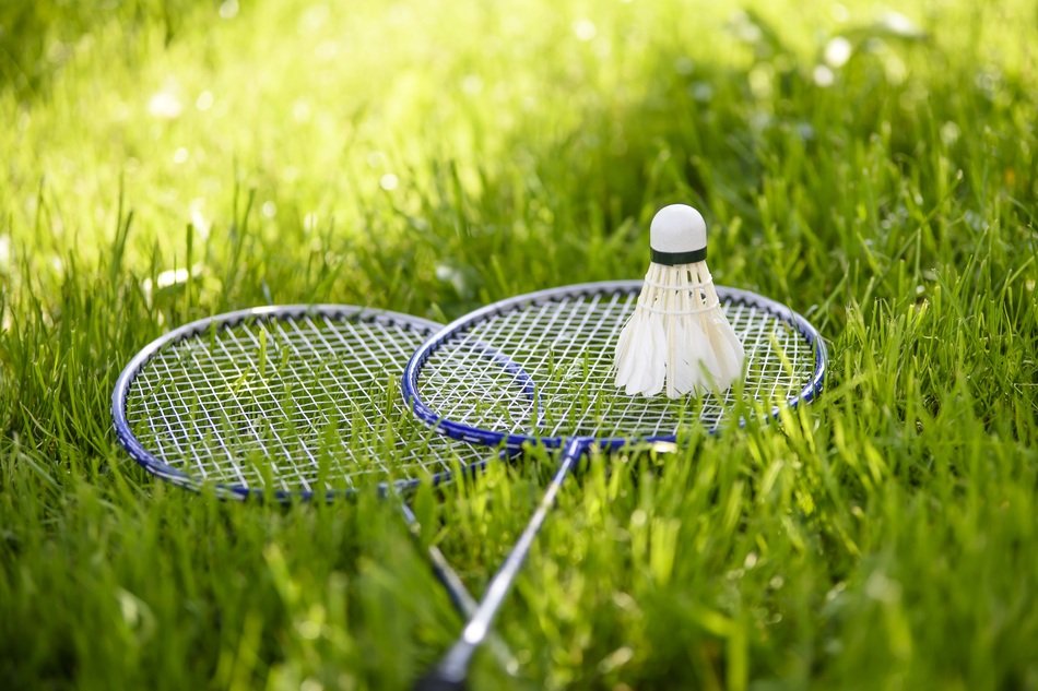 babington rackets on green grass