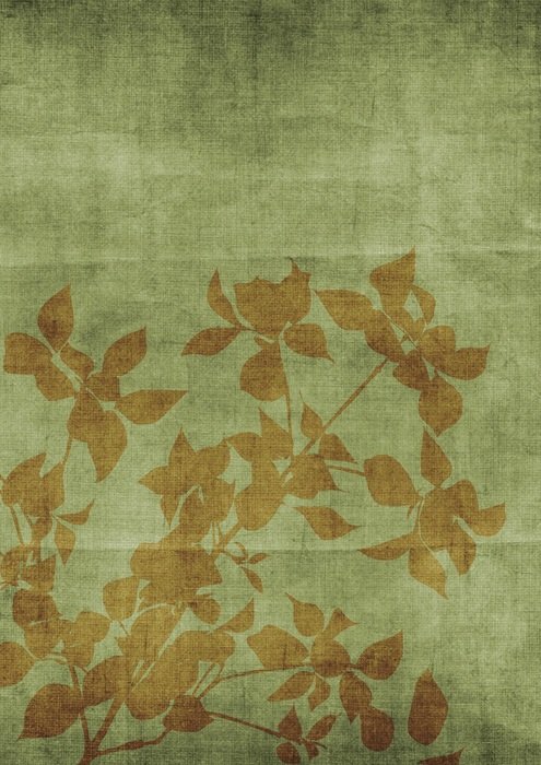 vintage textured Background with Flower Silhouette