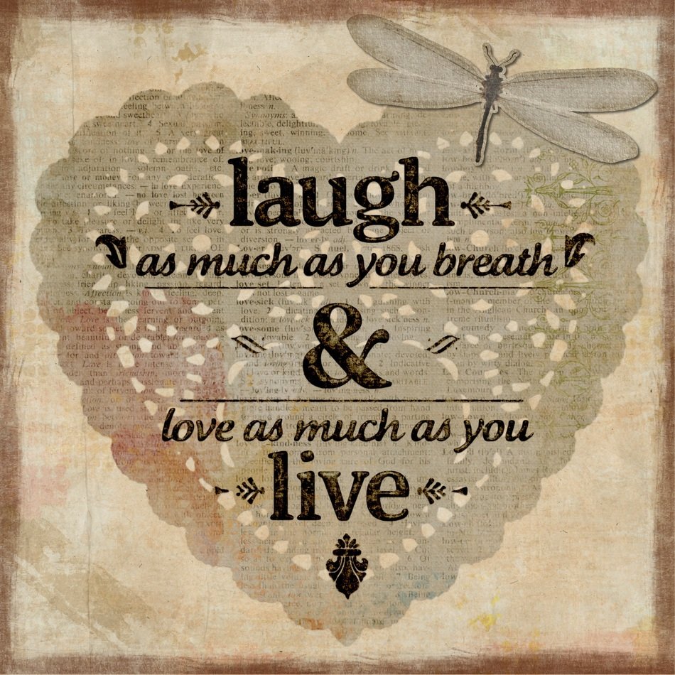 motivational inscription on the heart with the with the dragonfly