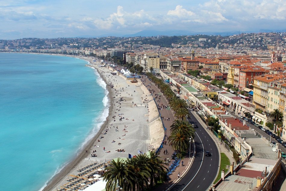 Big City on coastline, France, Nice