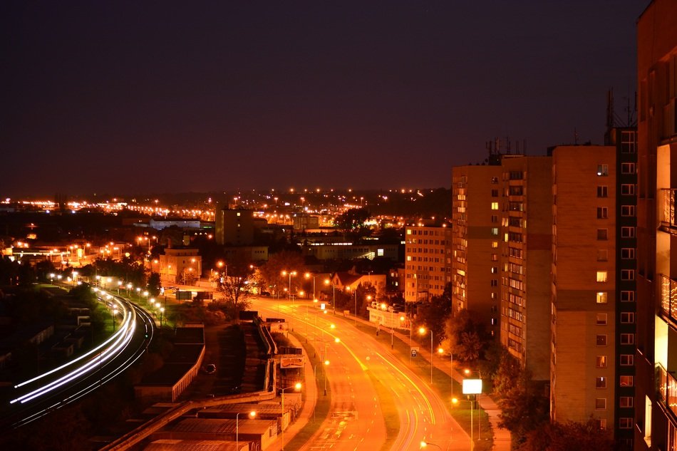Lights in City at Night, slovakia