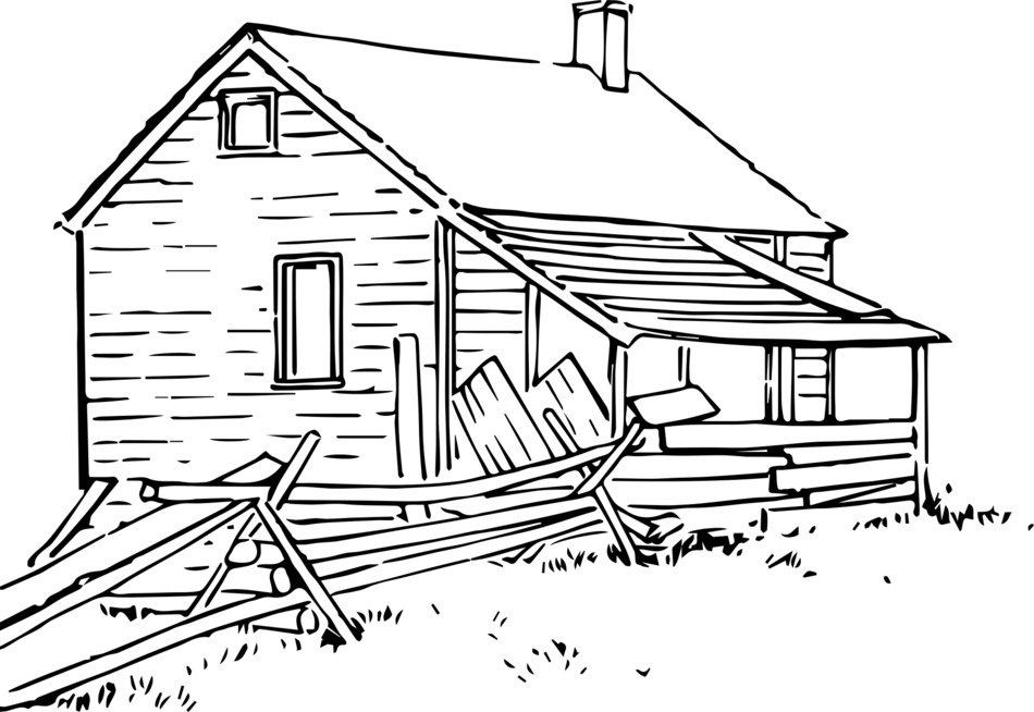 wooden house as picture