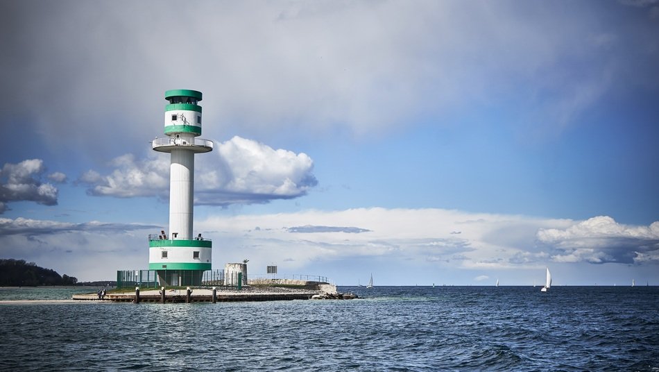 lighthouse in the baltic sea in Falkenstein