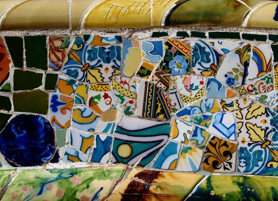 Colorful beautiful Gaudi park