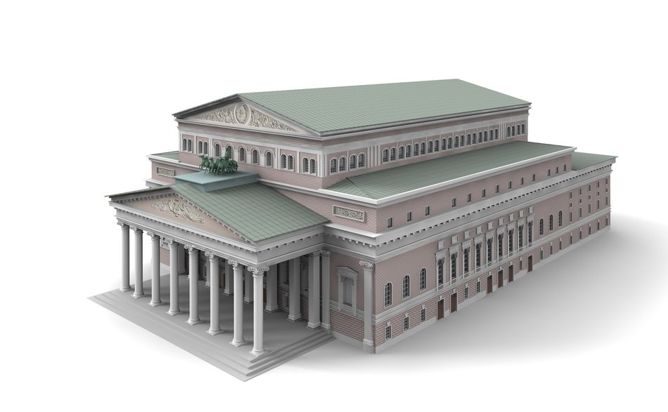 Bolshoi Theater in Moscow as a 3D model