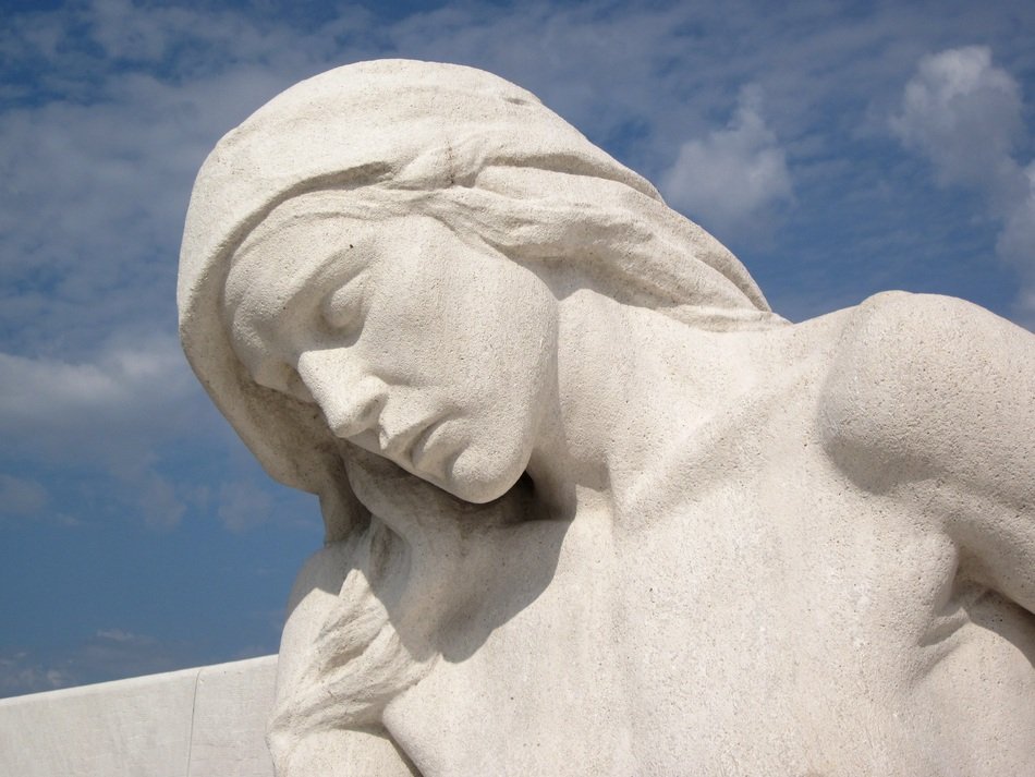female statue of vimy memorial