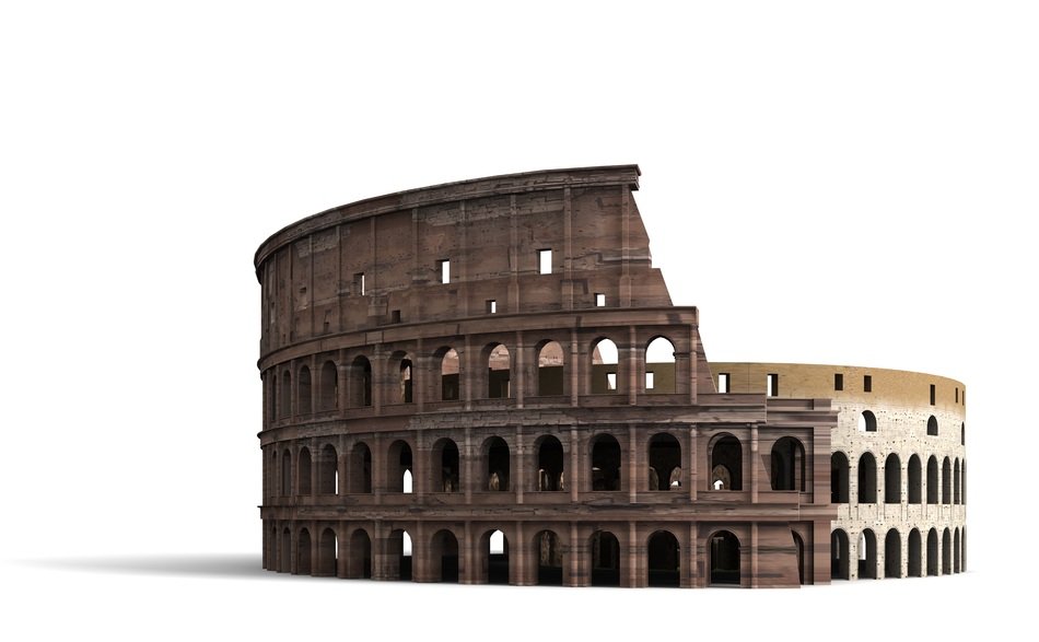 colosseum on a white background