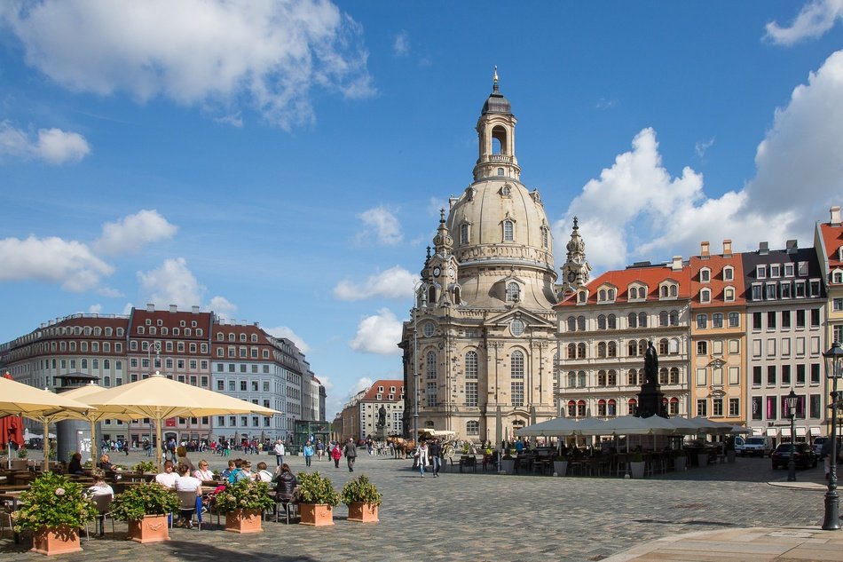 church on the square in dresden