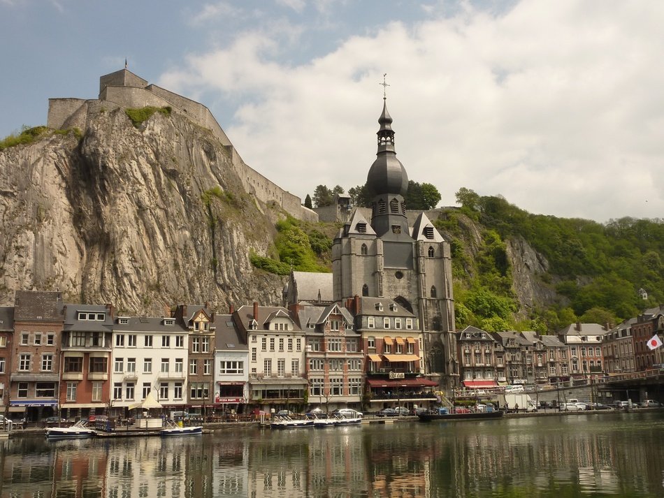 Historic Shore Tower in Dinan, Belgium