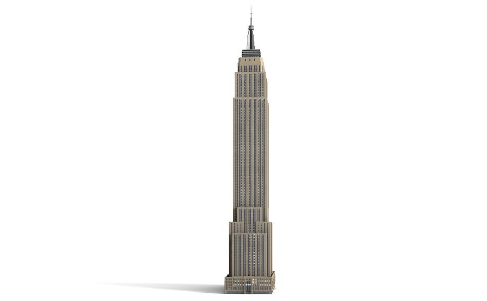 skyscraper in the empire on a white background