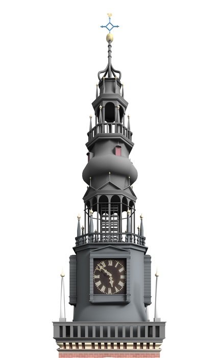 top of a church in Amsterdam
