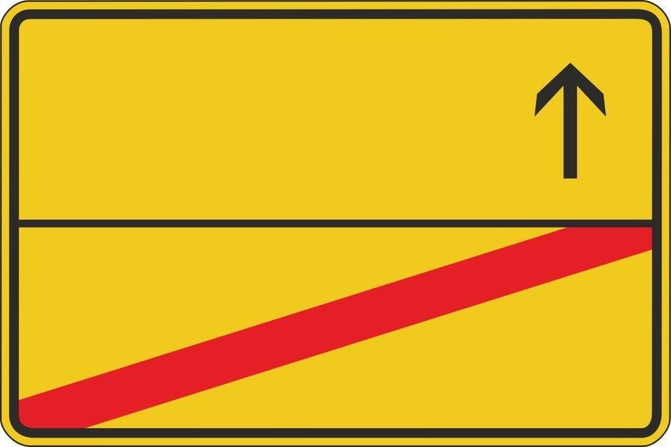 Ortsausgangsschild road sign