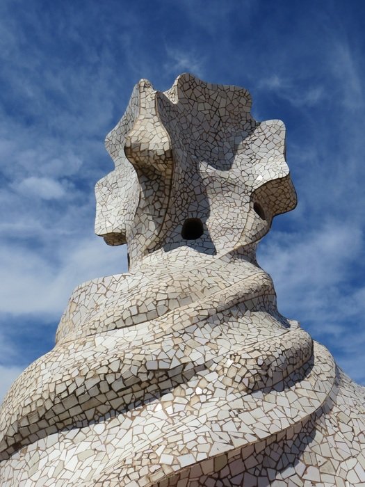 statue by gaudi in Barcelona