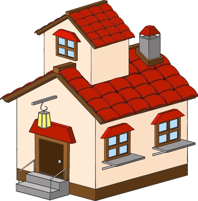 pink Home drawing