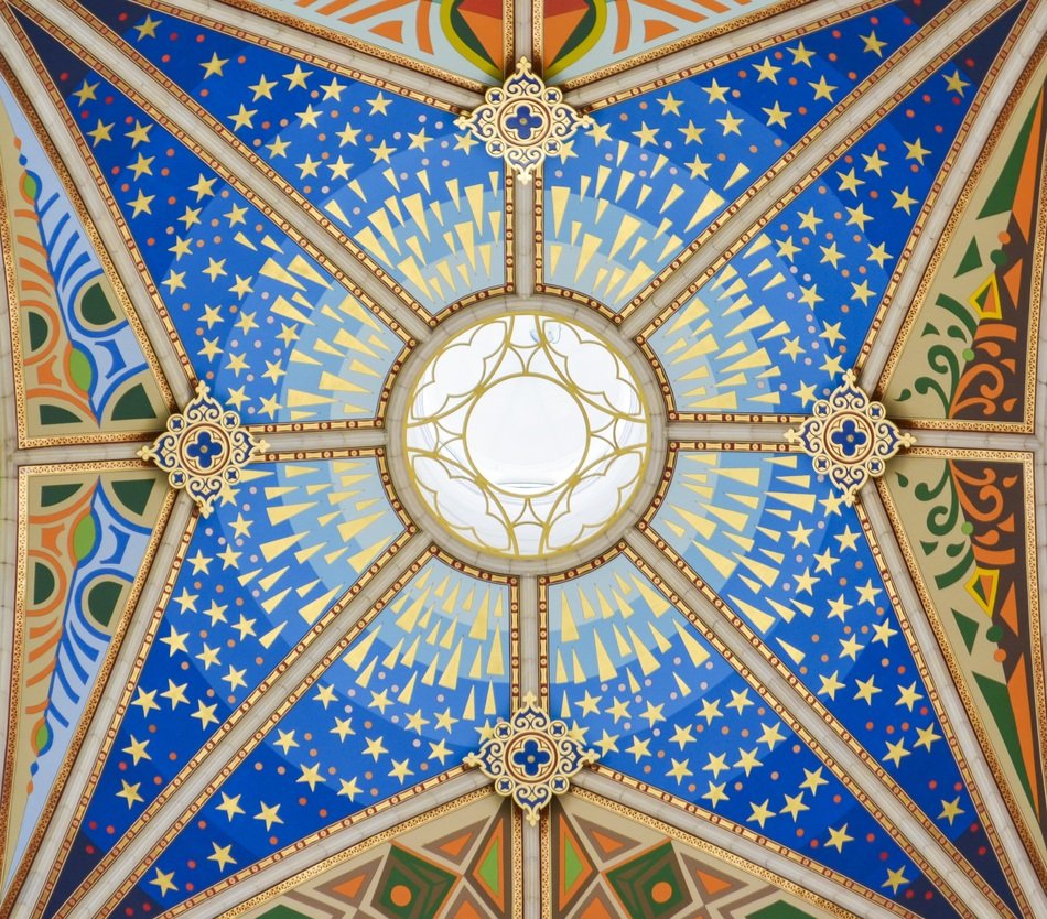 painting on the ceiling in the cathedral of Almuden