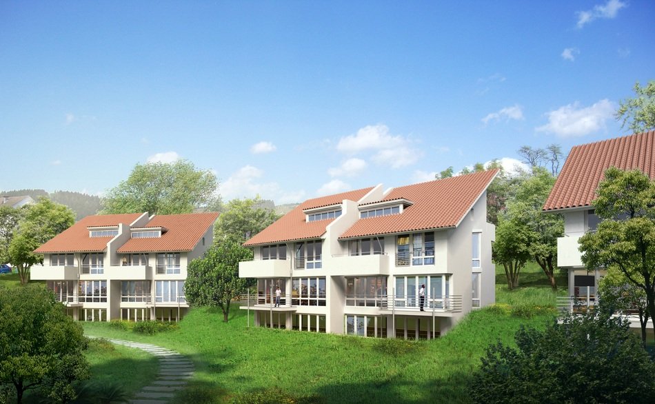 semi-detached house near the trees