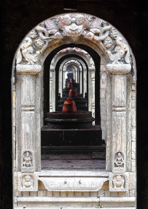 altar in a temple in Nepal