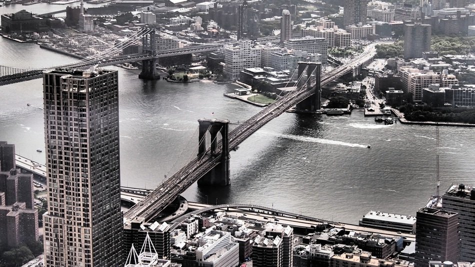 Beautiful black and white drawing of New York