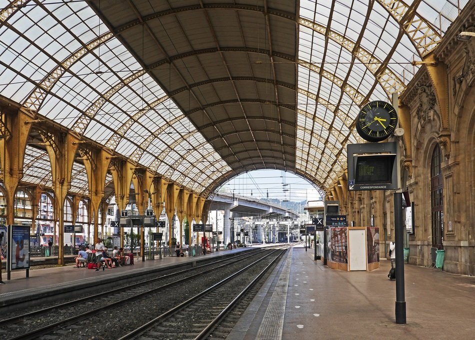interior of the central station in Nice, France