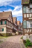 typical street of the old town in germany