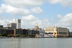 city panorama of Savannah in South America