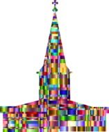 colorful abstract church