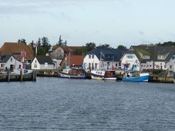 fishing boats in the port in rugen