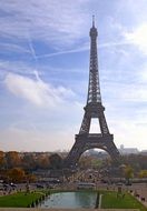 Eiffel Tower steel construction panorama