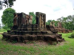 ruins of Stone temple in forest