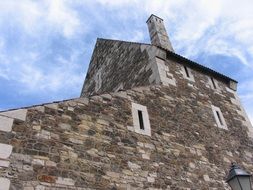 old stone house under the sky