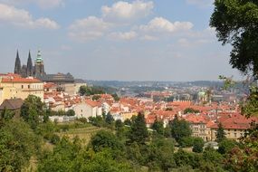 panoramic view of city, czech, Prague