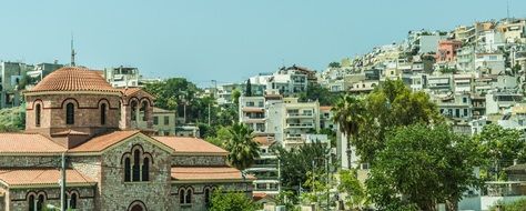 Athens Architecture landscape with the trees