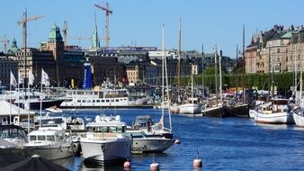 port in historical center of stockholm