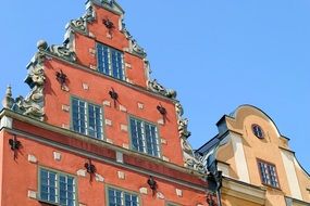 colorful facades of buildings in Stockholm