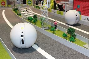 rolling bot on a city layout